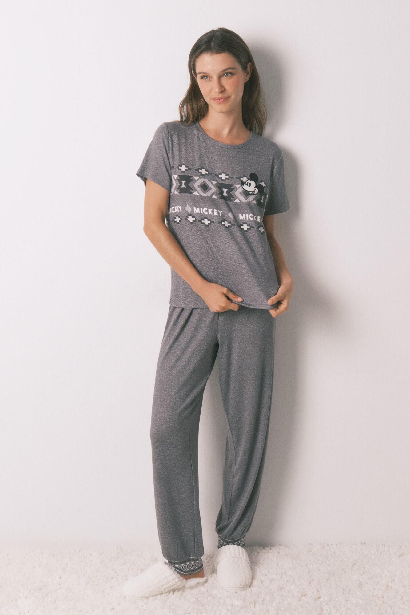 Women'secret Mickey short sleeve long pyjamas