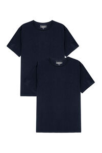 Bread & Boxers Pack 2 camisetas el&aacute;sticas cuello caja algod&oacute;n org&aacute;nico azul marino