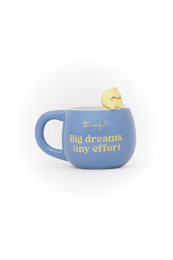 Mr. Wonderful Taza 3D Lazy pollito - Big dreams, tiny effort estampado