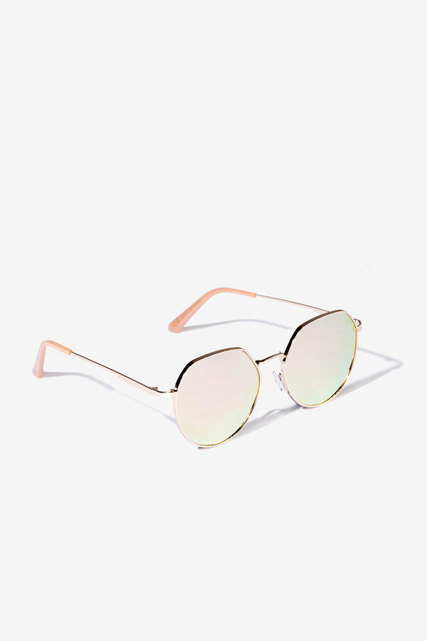 Womensecret Round mirrored sunglasses pink
