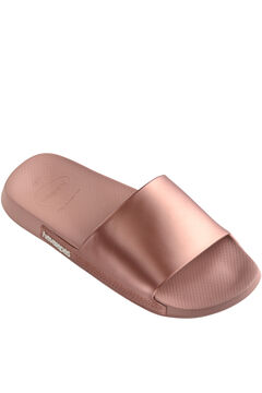Womensecret Flip-Flops Hav. Slide Classic Metallic Rosa