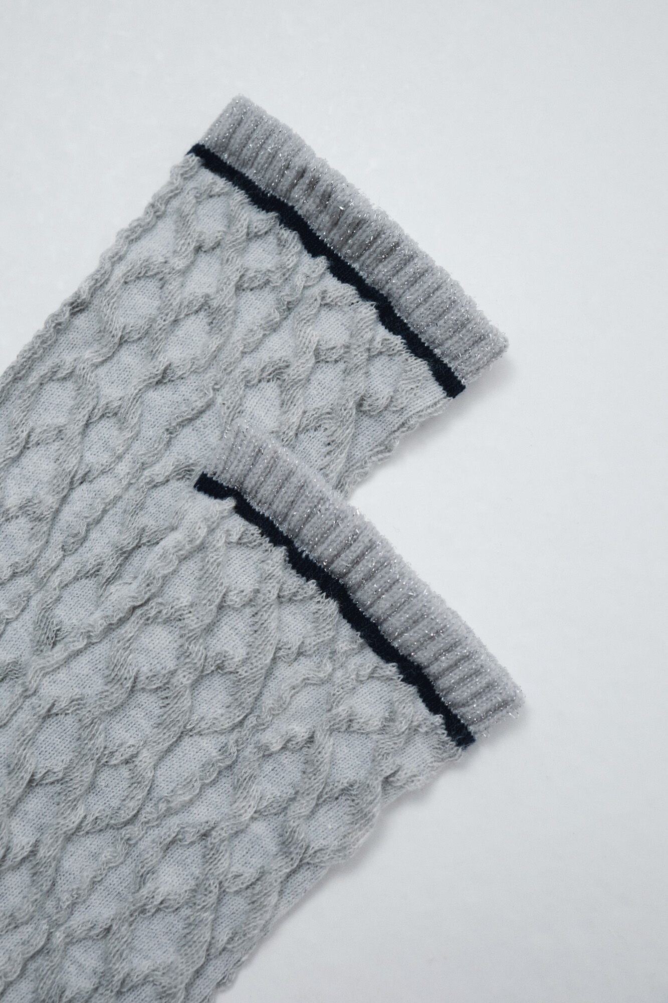 Women'secret Black lurex texture long socks