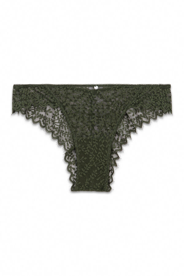 Women'secret Braga ancha brasile&ntilde;a encaje verde beige