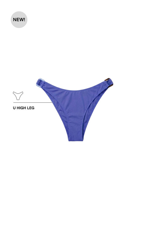 Women'secret Blue U-effect Brazilian bikini panty blue