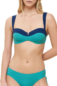 Womensecret Top bikini bandeau Summer Glow azul