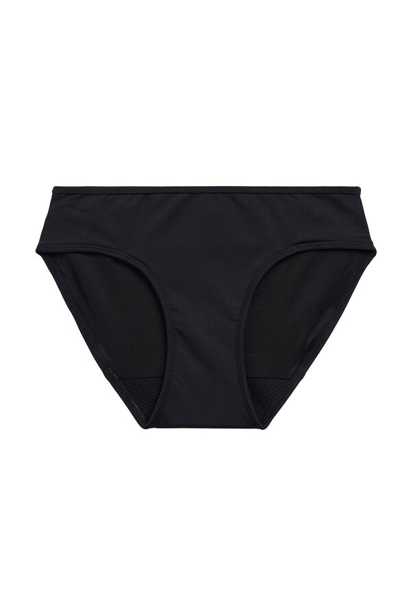 Womensecret Teen period bikini bottoms in black recycled nylon - light to moderate absorbency noir