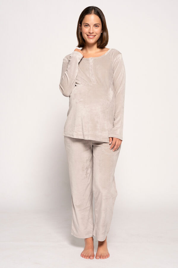 Womensecret Maternity velour pyjamas gris