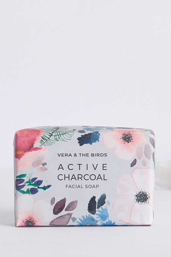 Womensecret Active Charcoal Facial Cleansing Soap printed