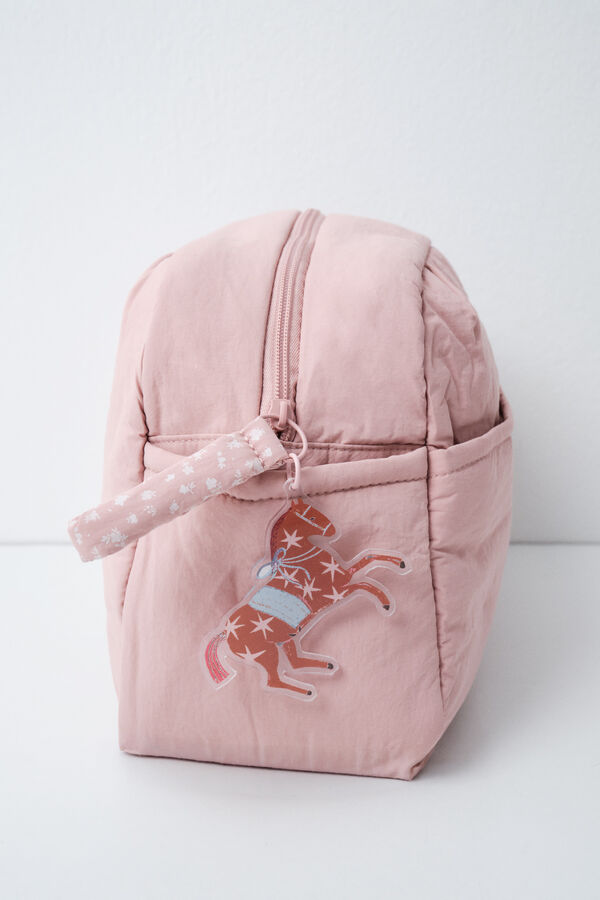 Women'secret Pink puffer large vanity case pink