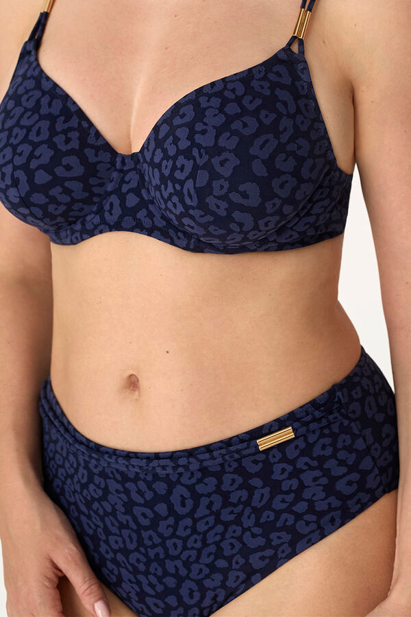 Promise Braga bikini alta animal print azul