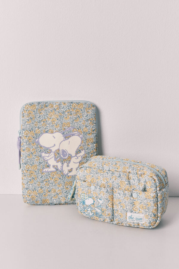 Women'secret Trousse de toilette moyenne &agrave; petites fleurs Snoopy imprim&eacute;