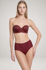 Gisela Monogram detachable capacity bandeau bikini top brown