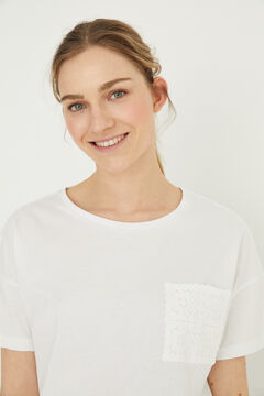 Womensecret Short 100% cotton pyjamas white top white