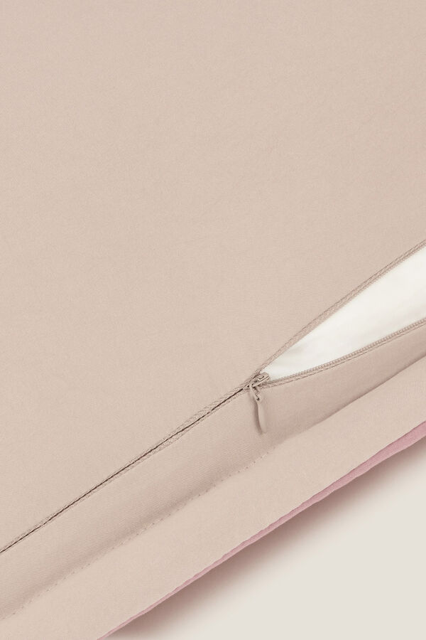 Textura Capa de almofada liso revers&iacute;vel rosa