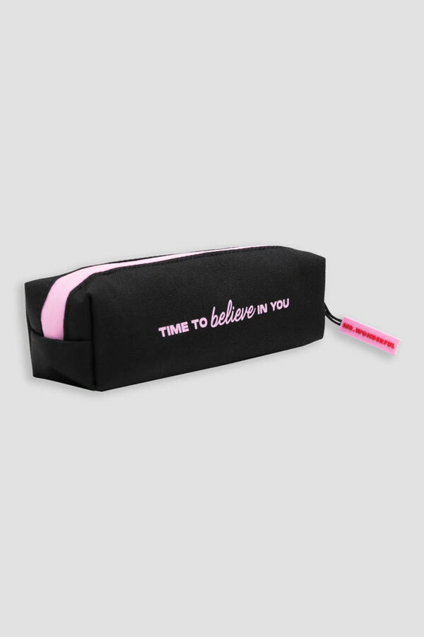 Womensecret Pink pencil case - Time to believe in you estampado