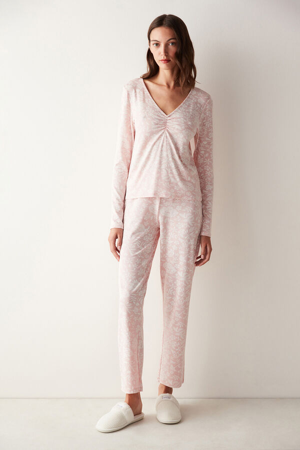 Womensecret Joise Pink Patterned Pants Pajamas Rosa