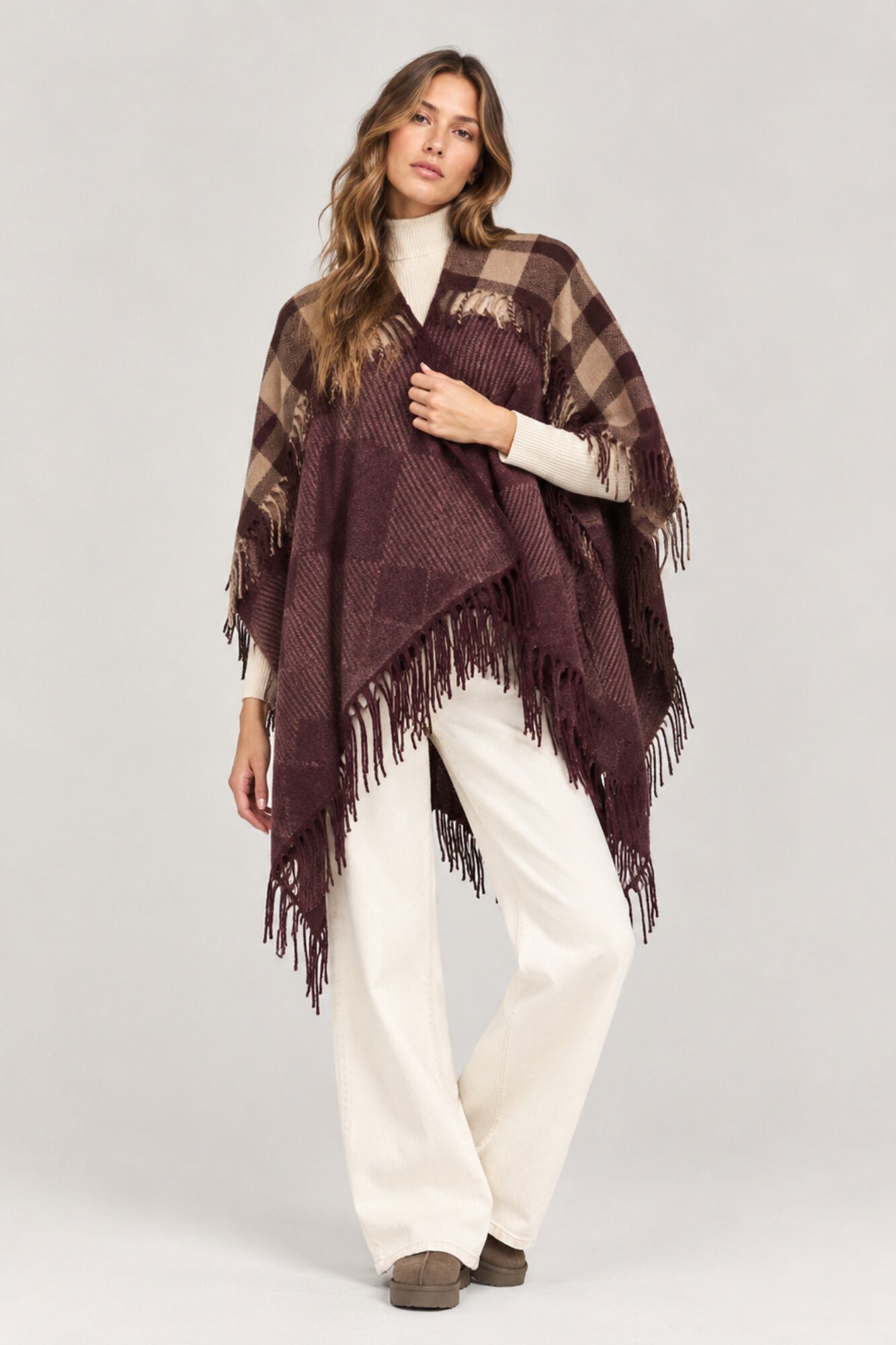 Pieces Poncho de cuadros