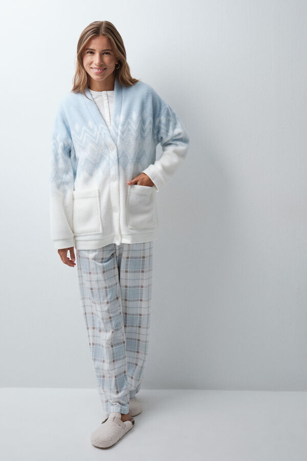 Women'secret Cardigan en polaire douce beige