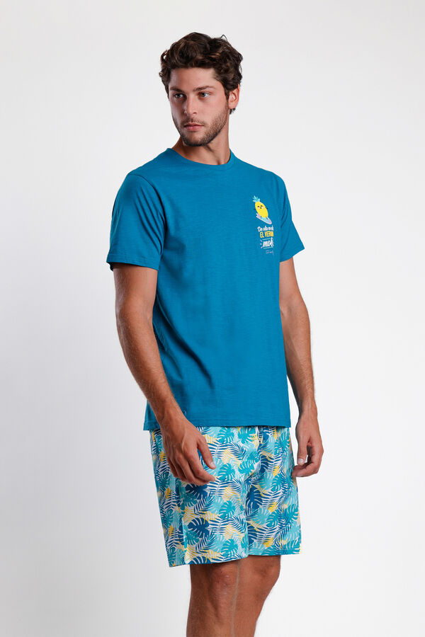 Womensecret MR WONDERFUL Pineapple short-sleeved pyjamas for men Grün