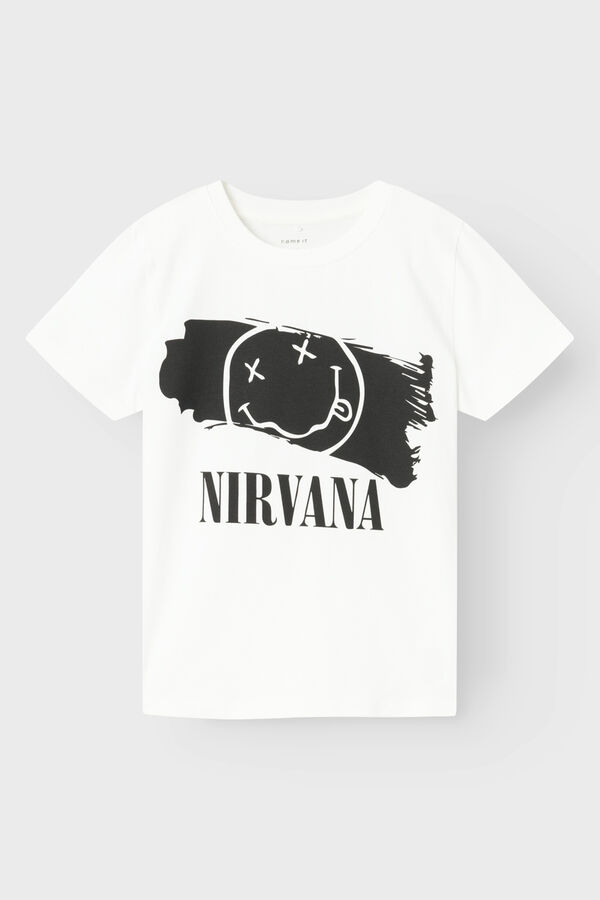Womensecret Boys' Nirvana T-shirt blanc