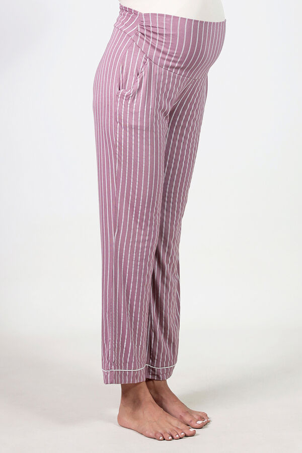 Womensecret Maternity striped pyjama set pink