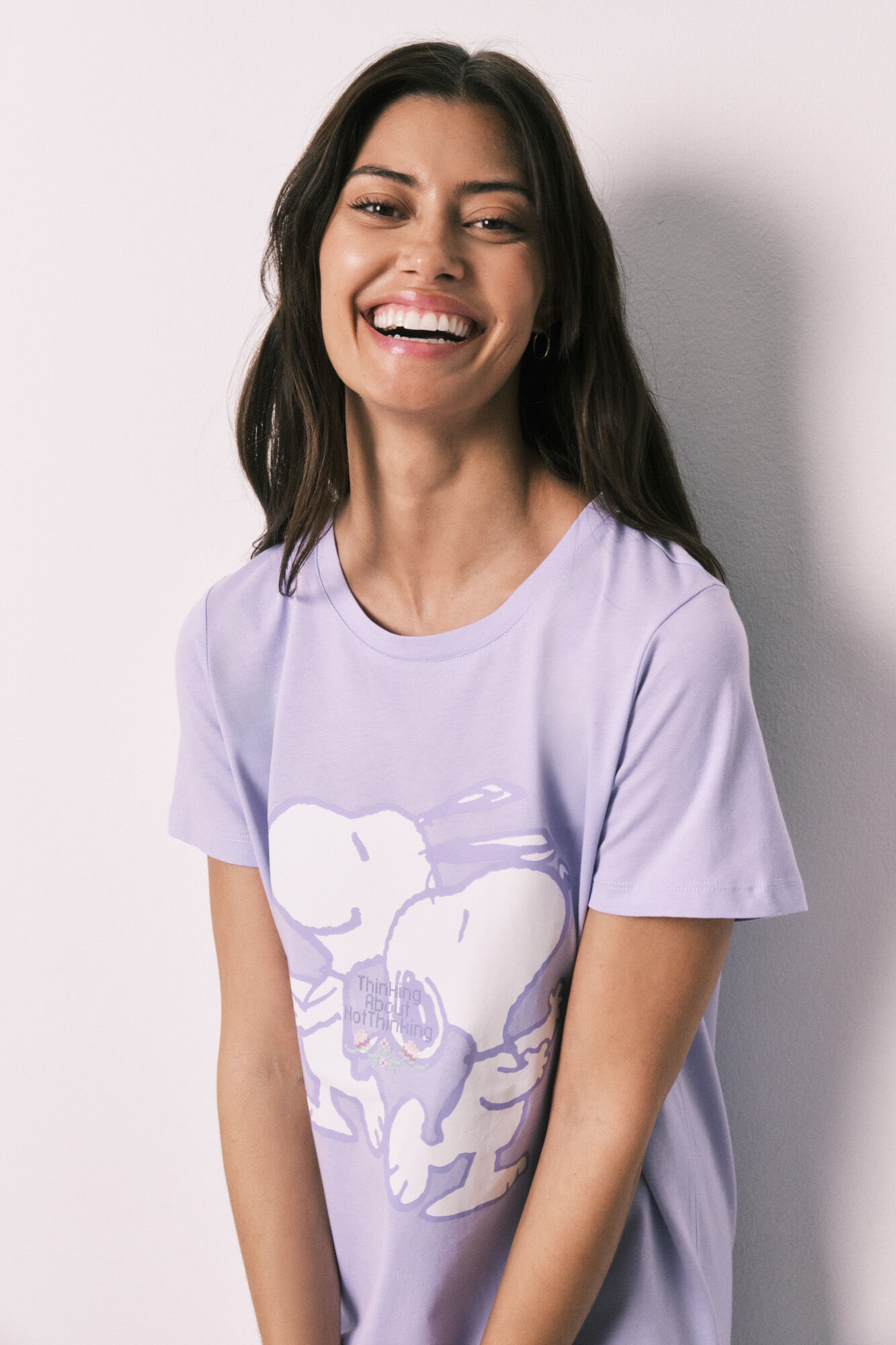 Women'secret Lilac cotton Snoopy nightgown
