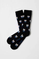Besocks Meias Altas BESOCKS com Corujas preto