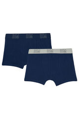 Womensecret Pack of 2 boys' hypoallergenic, dermatologically tested boxers  bleu