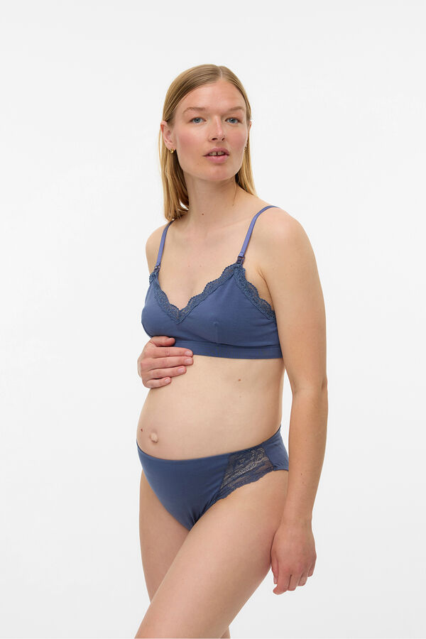 Mamalicious Soutien de renda para maternity e amamenta&ccedil;&atilde;o azul