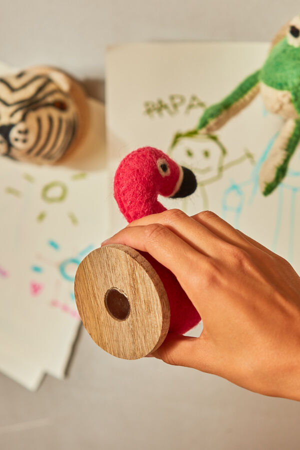 Calma House Im&aacute;n de fieltro Flamenco rosa