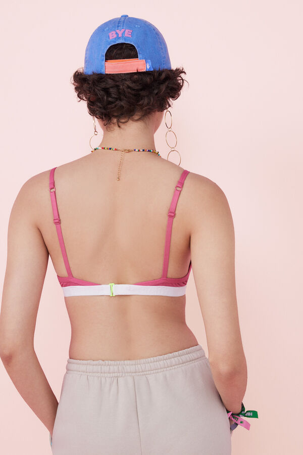 Womensecret Fuchsia cotton push-up bra pink