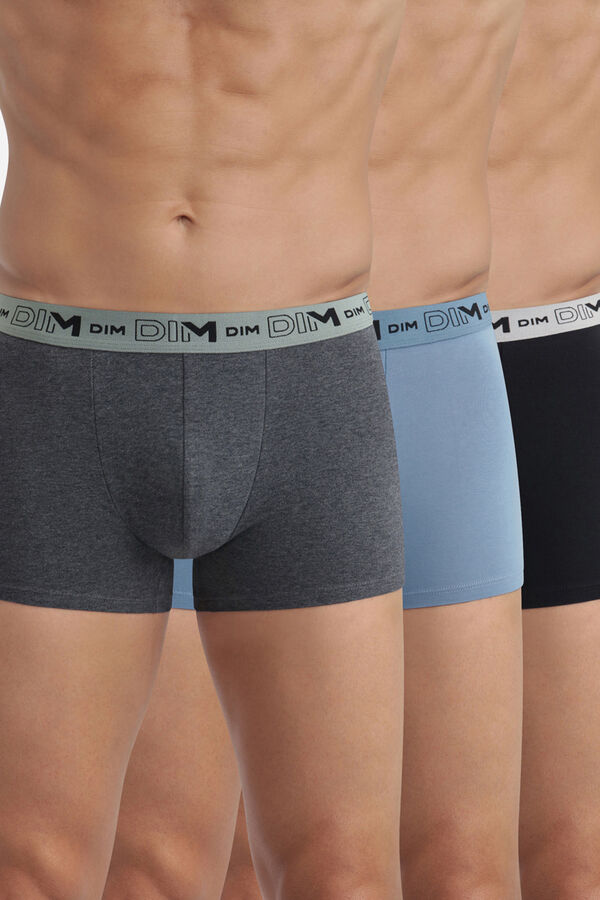 DIM Pack de 3 boxers algodão elástico orgânico multicolour