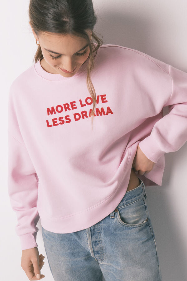 Women'secret Sweat-shirt en coton rose rose