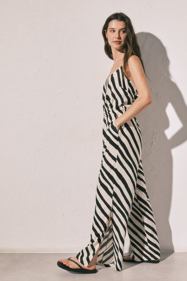 Women'secret Zebra print long jumpsuit printed