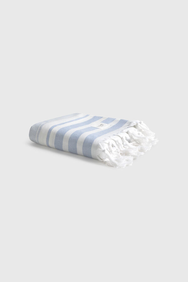 Textura Gestreiftes Baumwoll-Pareo-Handtuch mit Print