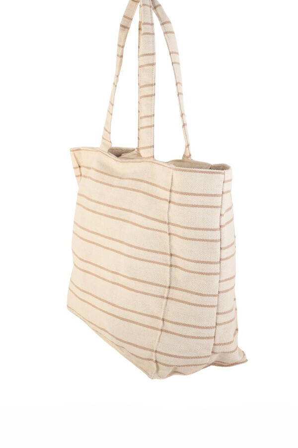 Kbas Sac de plage en toile marron