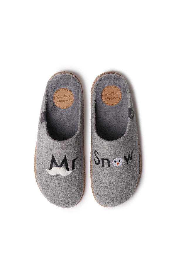 Toni Pons Chinelo de feltro para homem cinzento