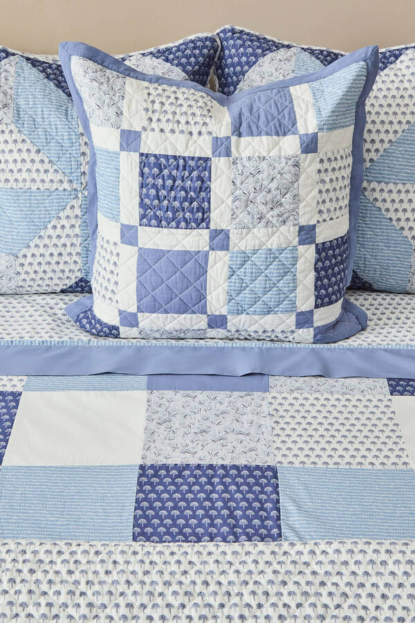 Textura Funda N&oacute;rdica Patchwork azul