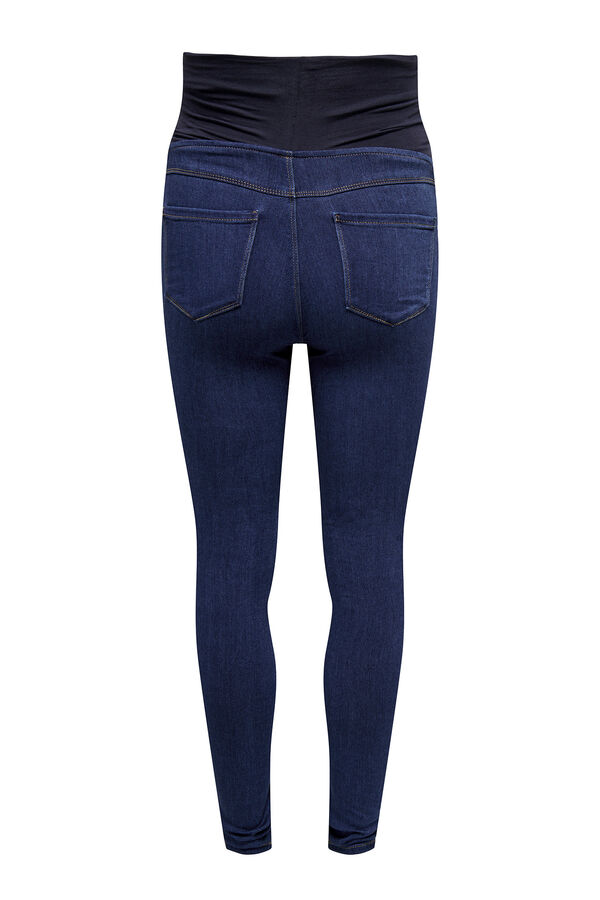 Only Maternity Vaquero skinny premam&aacute; barriga alta. azul