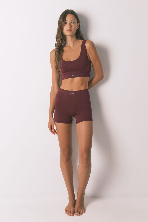 Women'secret Maroon seamless trouser red