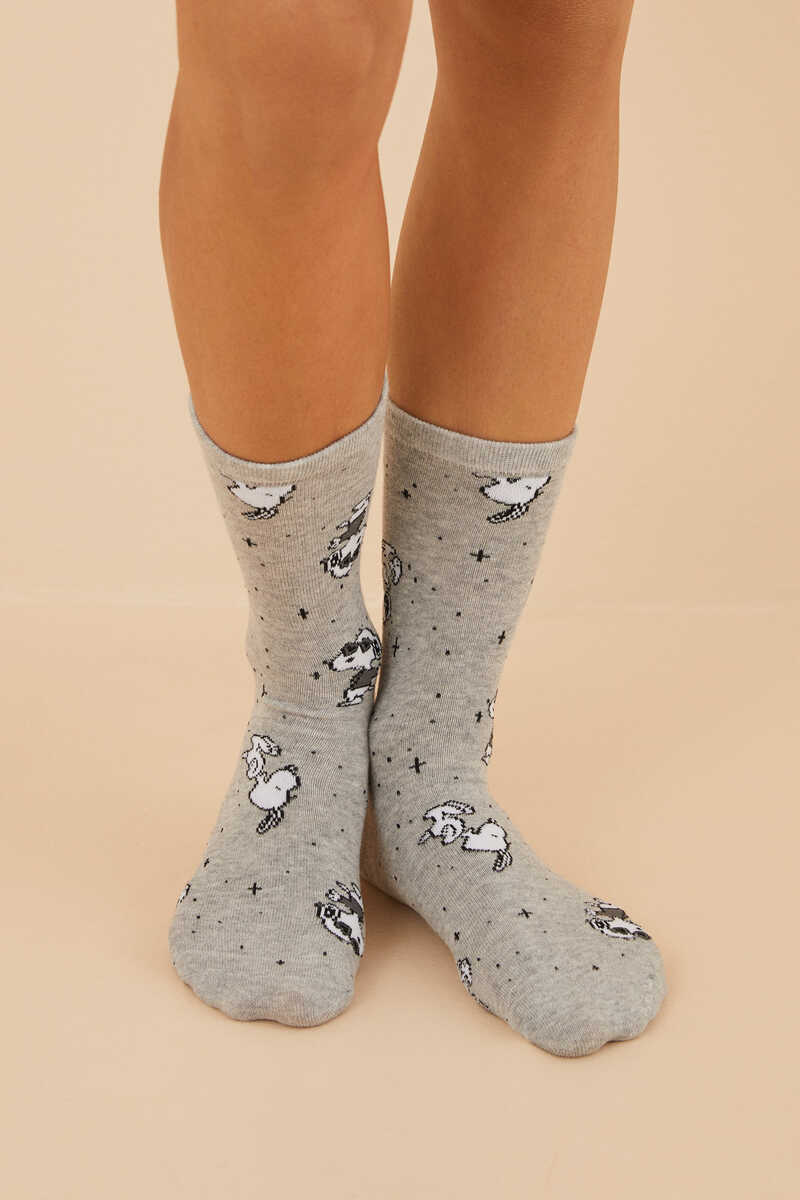 Womensecret 6-pack of cotton and lurex Snoopy socks  printed