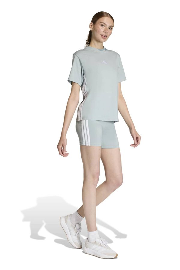 Adidas Camiseta casual 3 bandas Essentials verde