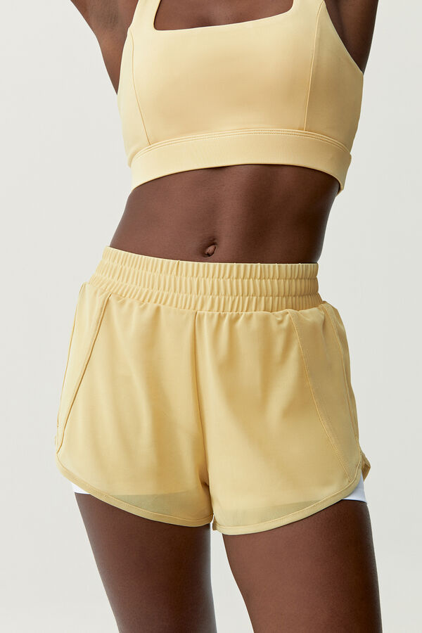 Womensecret Yellow Soft/White Padma 2.0 shorts rávasalt mintás