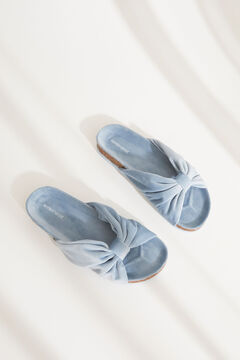 Womensecret Blue knot front slippers blue
