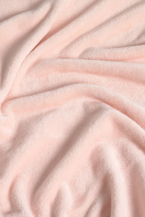 Textura Plaid fleece topstitching pink