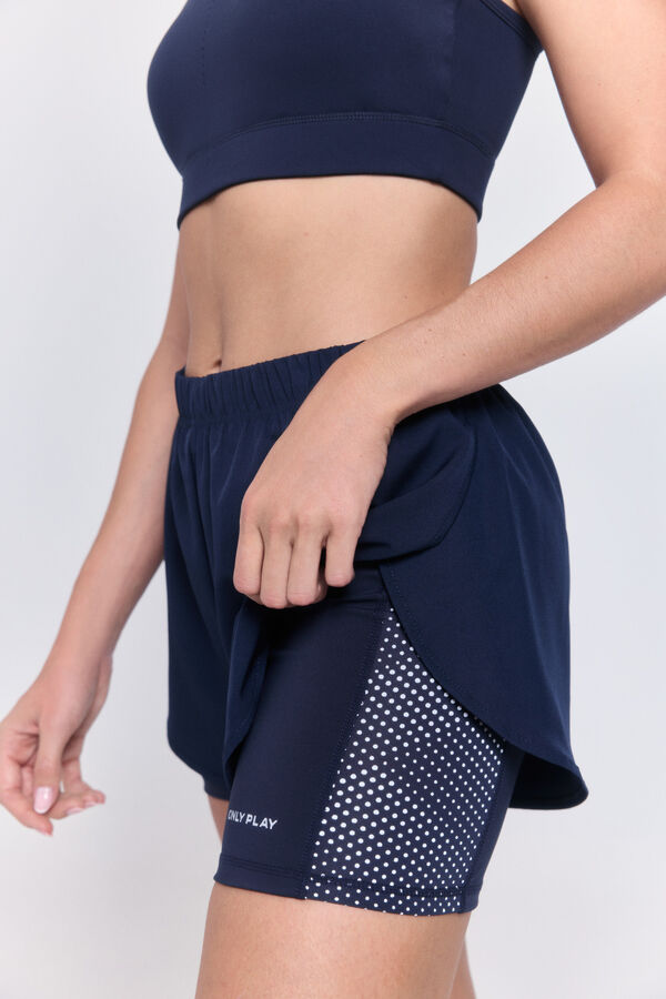 Only Play Short running deportivo reflectante azul