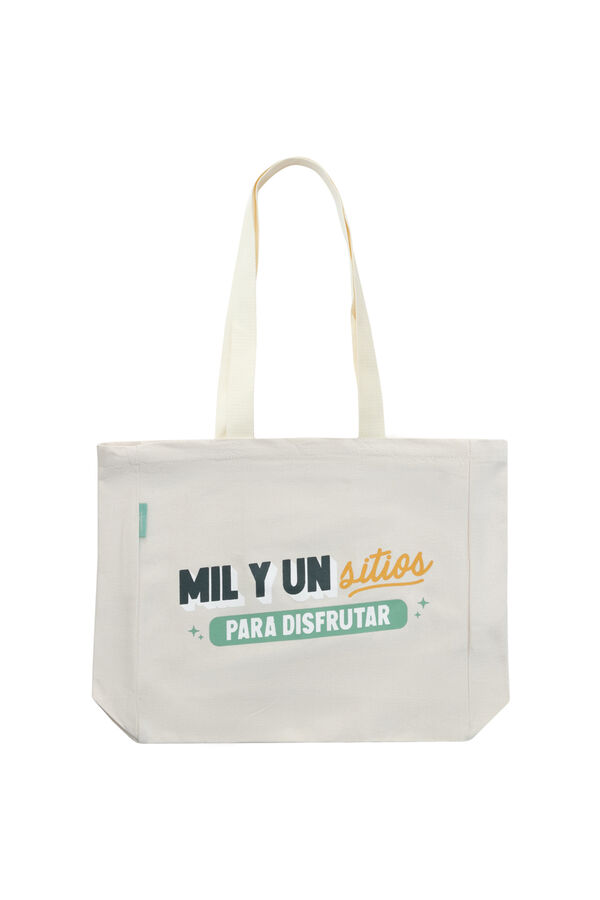 Womensecret Fabric tote bag - Mil y un sitios para disfrutar (A thousand and one places to enjoy) imprimé