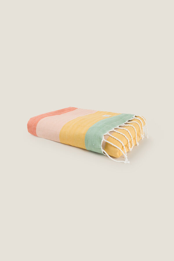 Womensecret Striped cotton sarong/towel rávasalt mintás