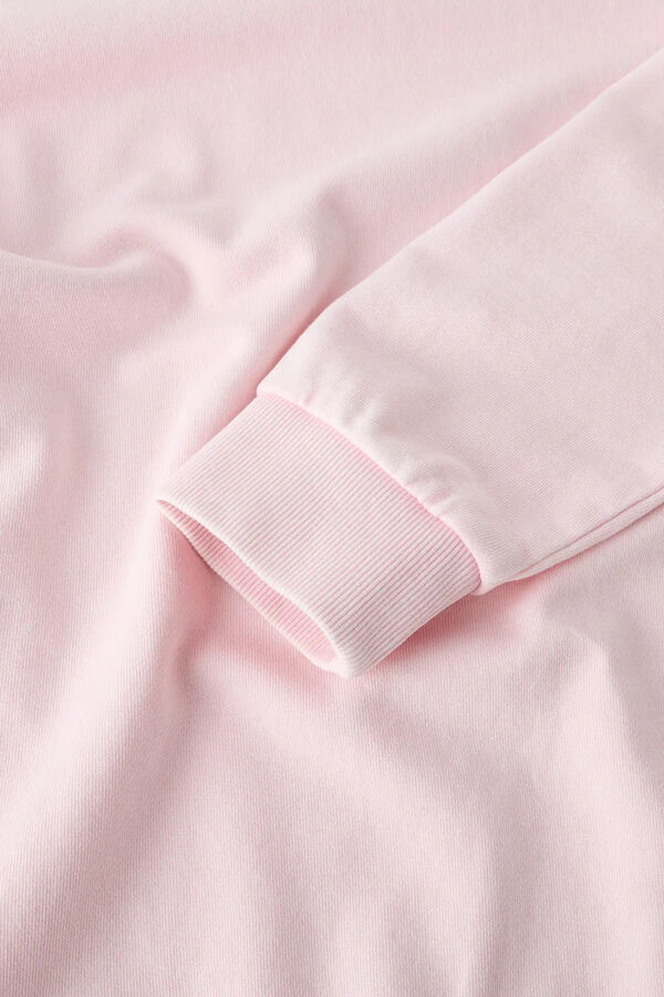 Lmtd Sudadera felpa cuello redondo acabados rib coral