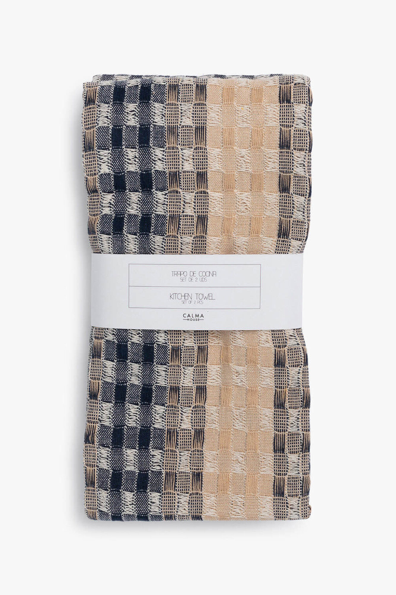 Calma House K&uuml;chent&uuml;cher (2er-Set) Ibiza 50x70 Dunkelblau